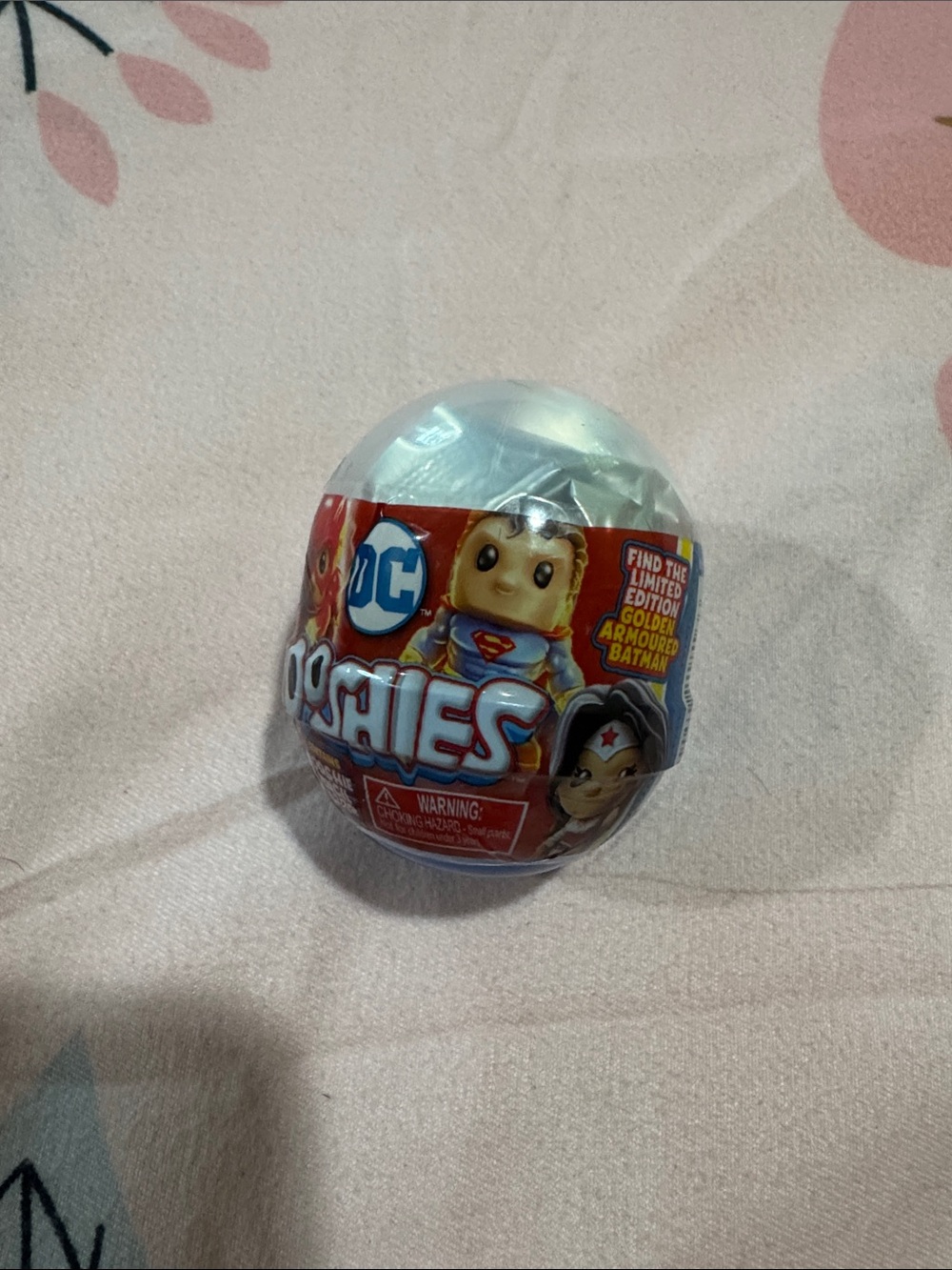 DC Mini Surprise Capsule in Silver and Red pencil topper